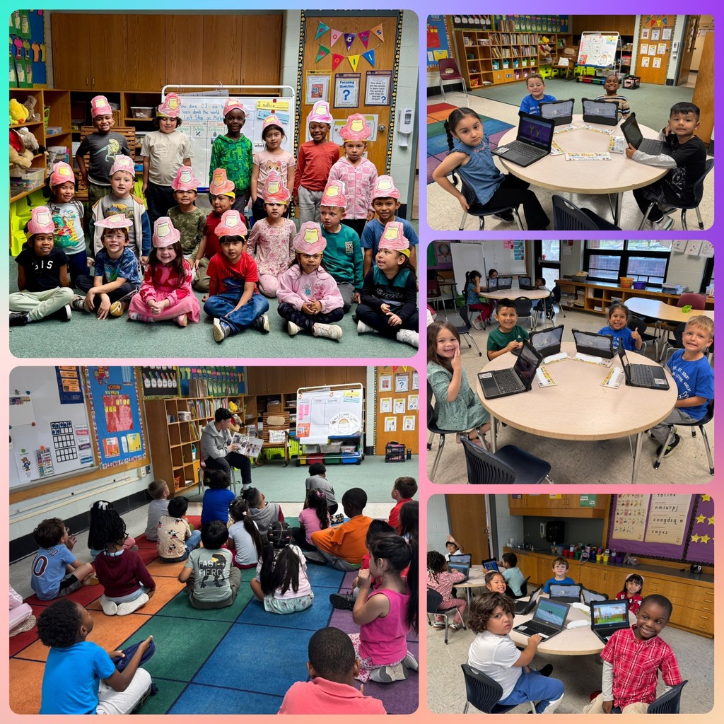 Collage of photos of Kindergarten fun and learning.