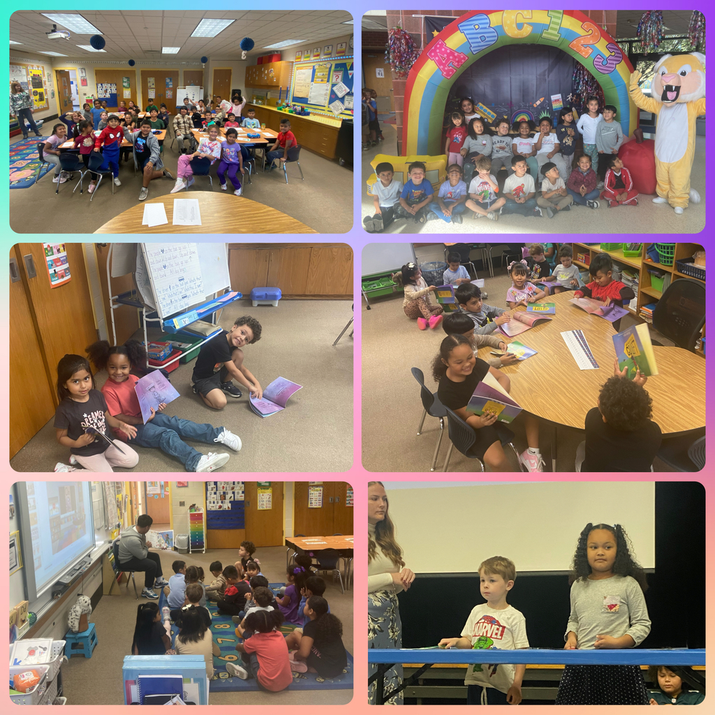 Collage of photos of Kindergarten fun and learning.