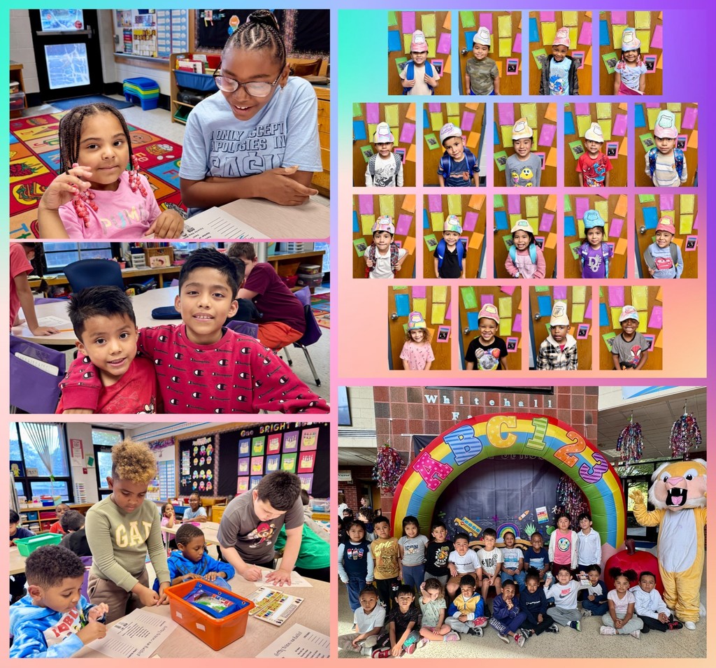 Collage of photos of Kindergarten fun and learning.
