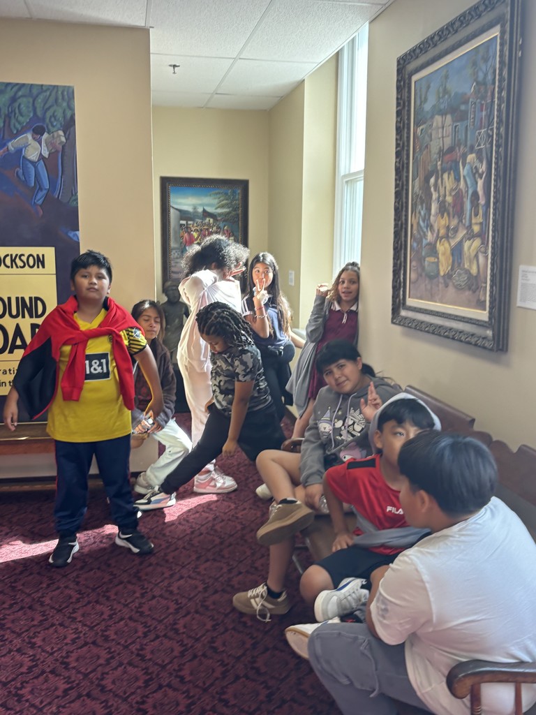 Students at Blockson Exhibit