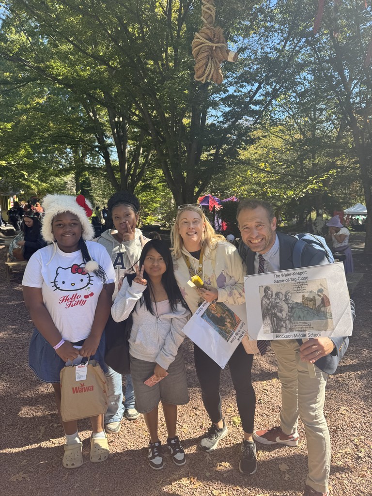 Students posed for a photo at the Renaissance Fair