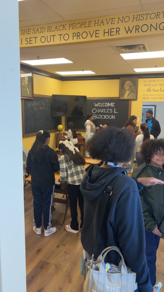 Students at Blockson exhibit 