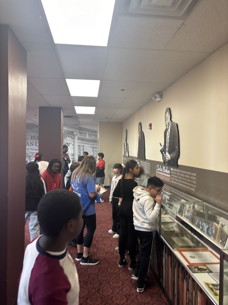 Students at Blockson exhibit 