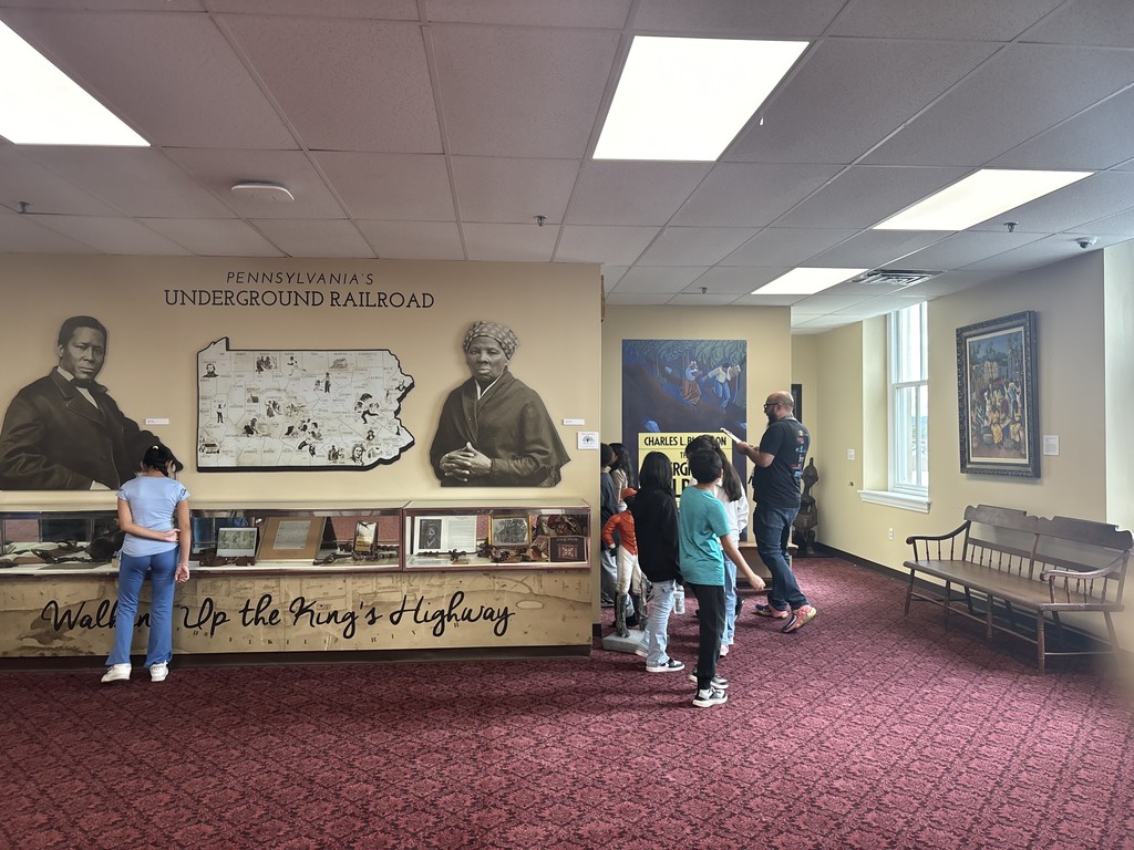 Students at Blockson exhibit 