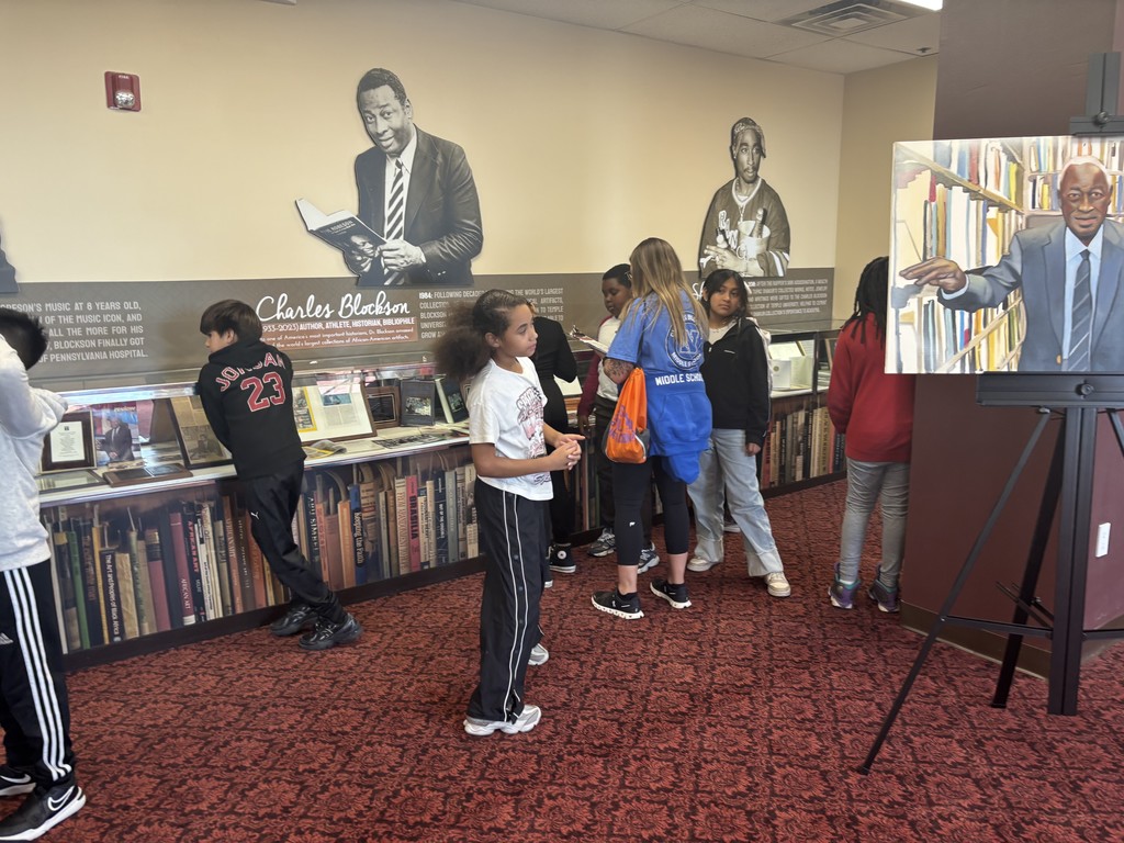 Students at Blockson exhibit 