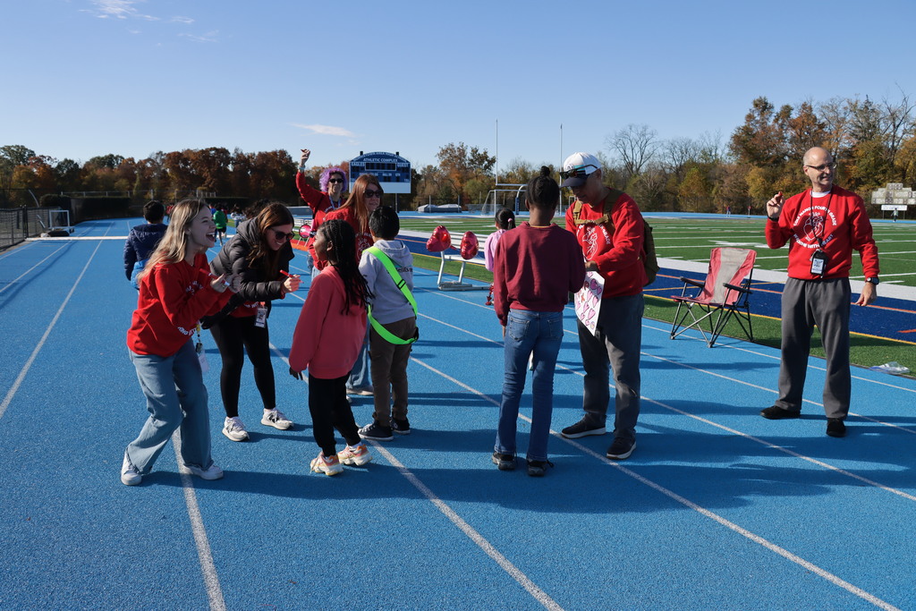 Cole Manor Students and Staff at the Walk - A - Thon.