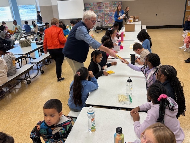 3rd students had a visit from the Norristown Rotary Club this morning.