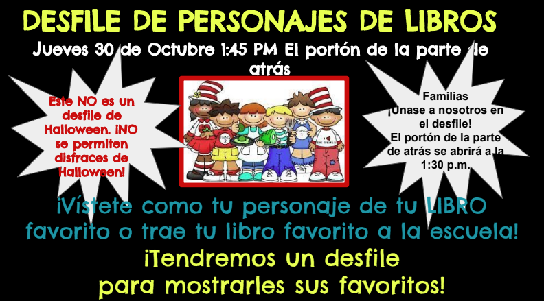 Flyer for the Character Parade