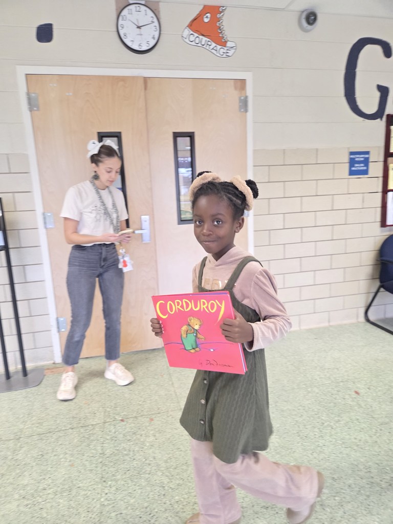 A student in her costume for the Book Character Parade.