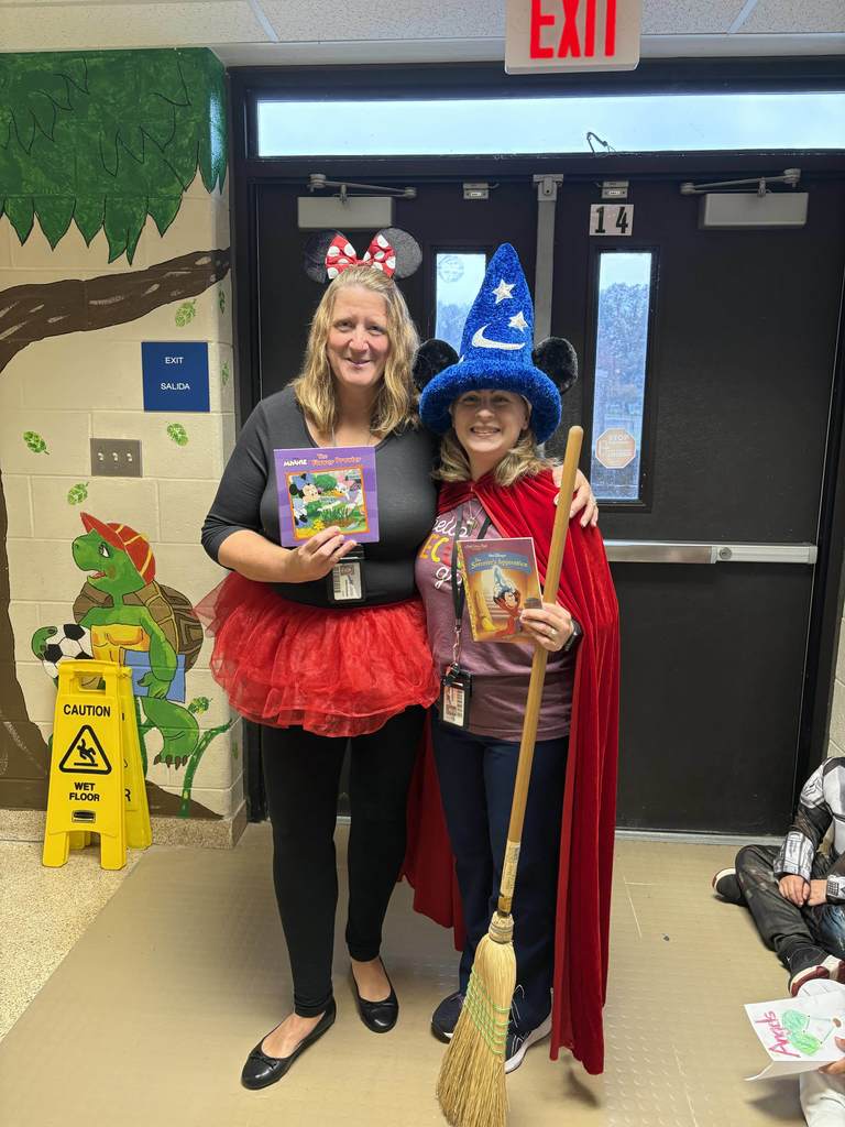 Teachers in the Book Character Parade.