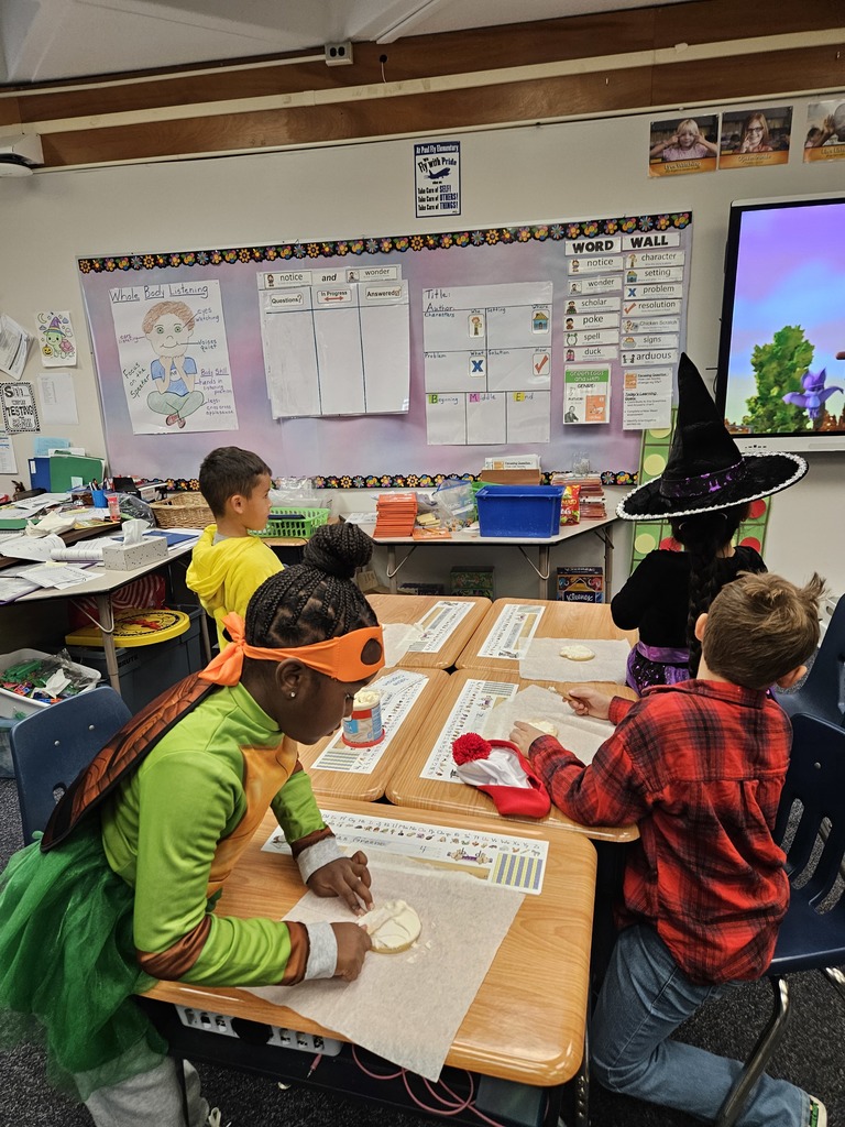 First Grade cookie decorating for PBIS reward. 