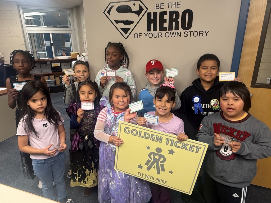 Mystery prize winners receive a special homework pass.