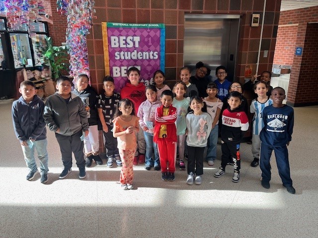 The latest group of students to earn 5 PAWS.