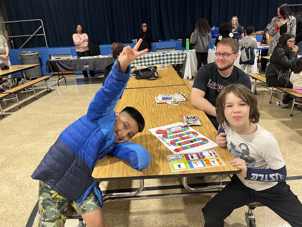 Playing games at Hancock Gets Healthy night