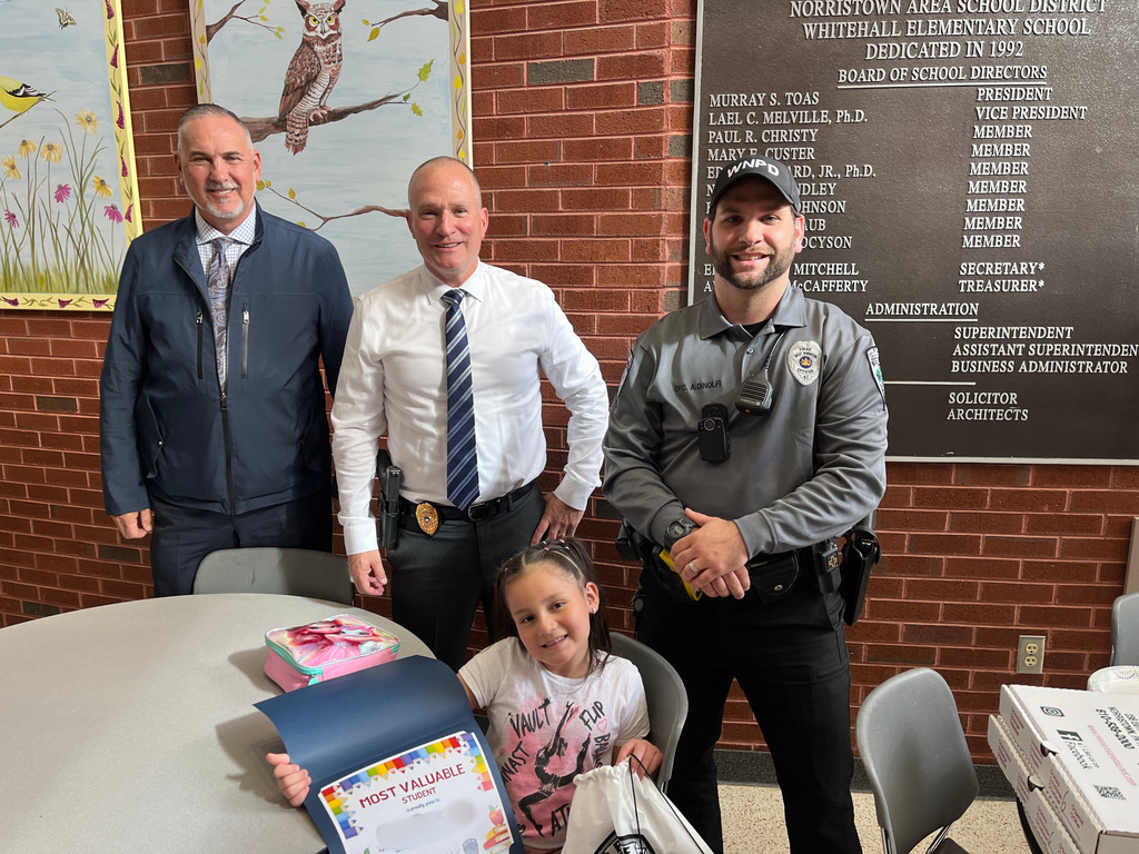 The Special Golden Paw Winner was chosen to have lunch with members of the West Norriton Police Department.