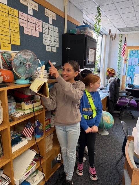 4th Grade students and their wind turbines.
