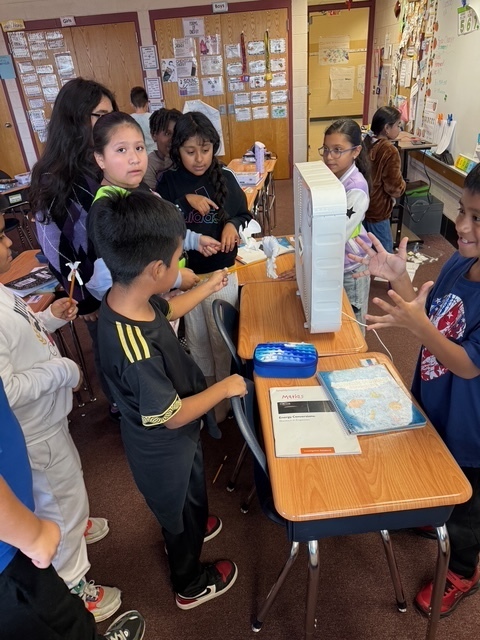 4th Grade students and their wind turbines.