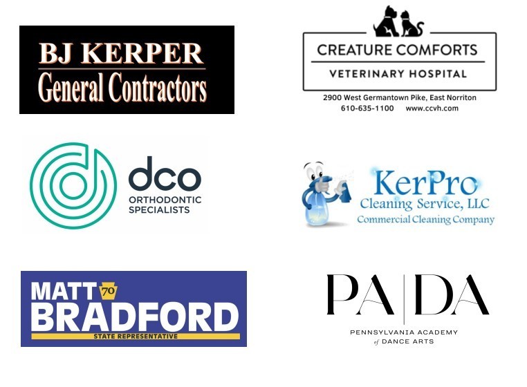 2025-26 Sponsors: BJ Kerper General Contractors, LLC; Creature Comforts Veterinary Hospital; DCO Orthodontic Specialists; KerPro Cleaning Service; PA House of Representatives Majority Leader Matt Bradford; Pennsylvania Academy of Dance Arts