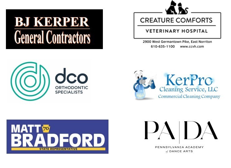 2025-26 Sponsors: B.J. Kerper General Contractors, LLC; Creature Comforts Veterinary Hospital; DCO Orthodontic Specialists; KerPro Cleaning Service; PA House of Representatives Majority Leader Matt Bradford; Pennsylvania Academy of Dance Arts.