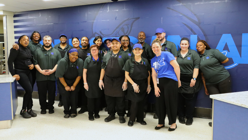 NAHS cafeteria staff pose for group photo. 