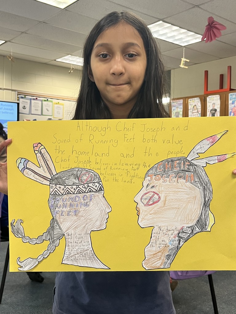 Students holding project