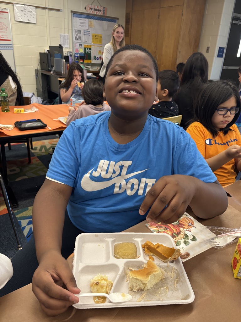 A student enjoying their feast