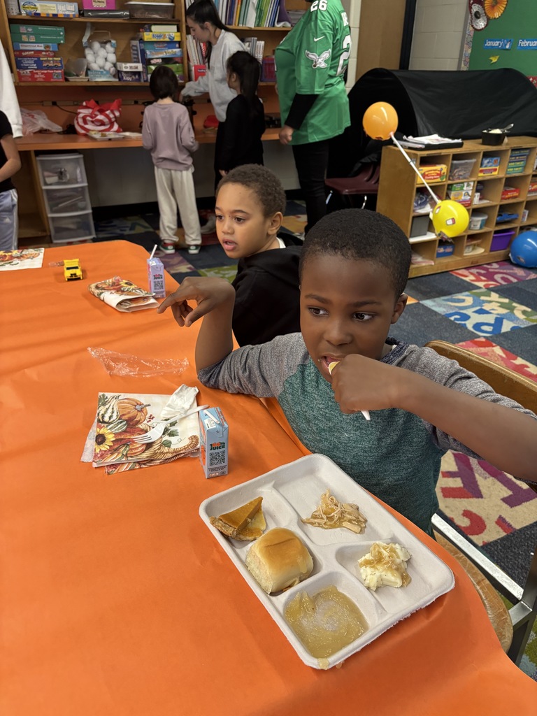 Students enjoying their feast