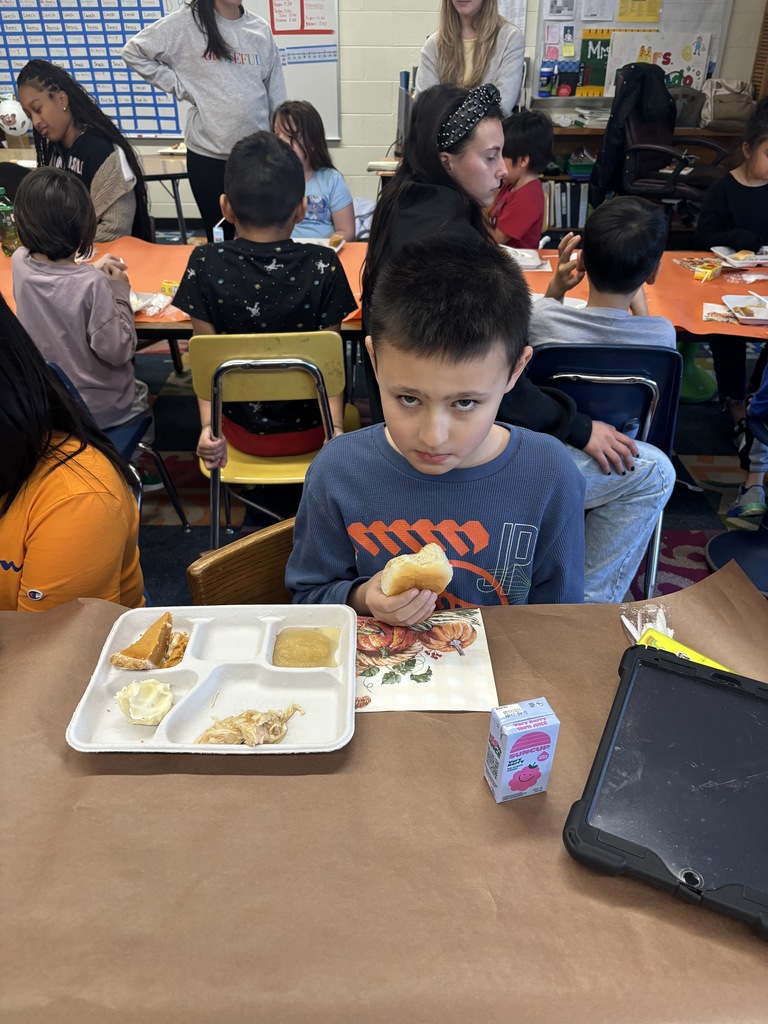 A student enjoying their feast