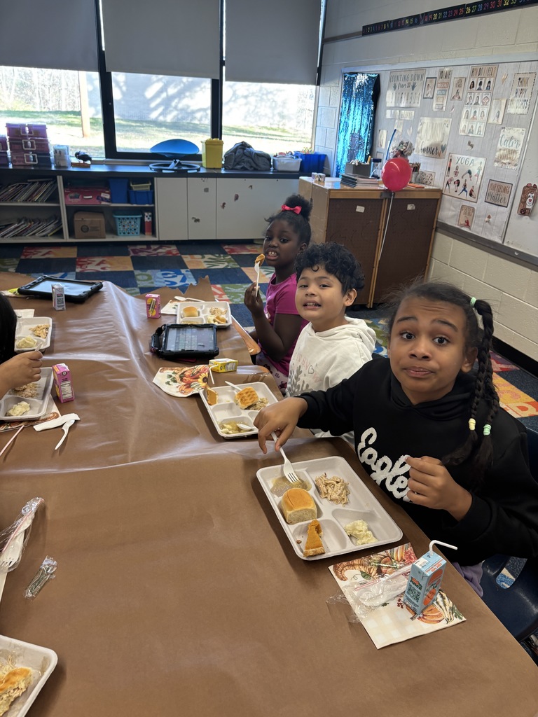 Students enjoying their feast