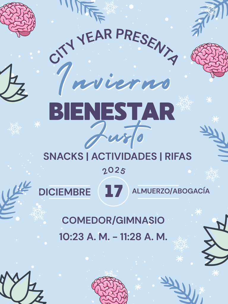 Flyer in Spanish for a wellness fair being held at school on December 17th during both lunches.