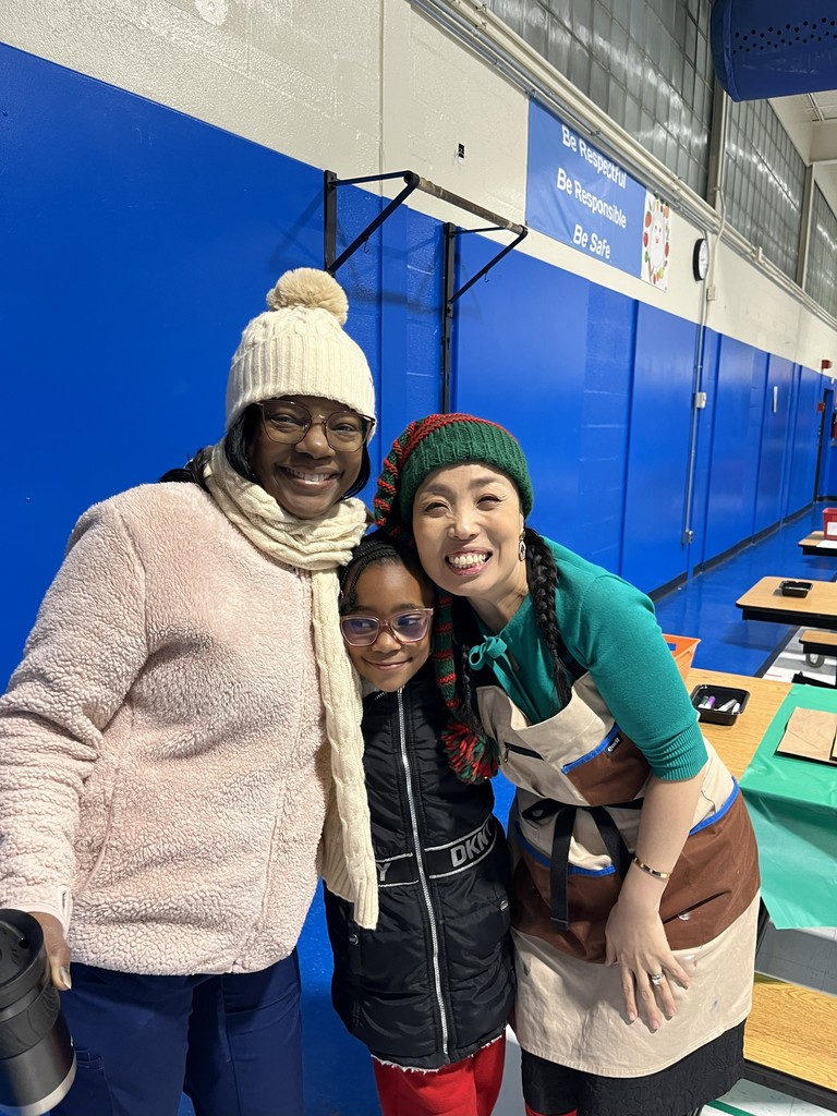 Art Teacher and Family at the Holiday Craft Night