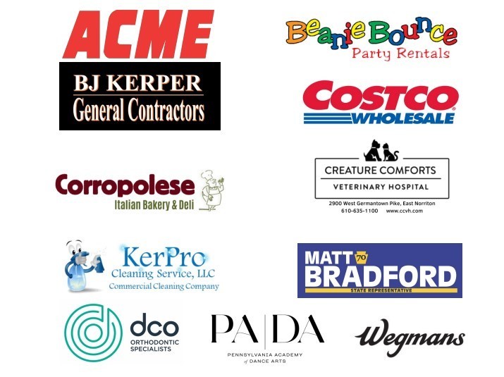 Collage of Whitehall PFC Sponsors.