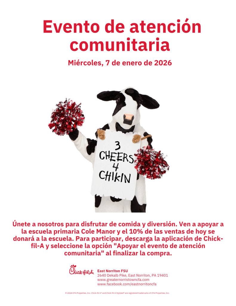 Chick-Fil-A Dine and Donate Flyer
