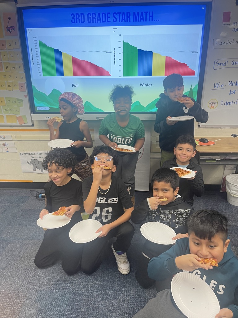 3rd Grade students had a pizza party to celebrate growth on STAR Assessments. 