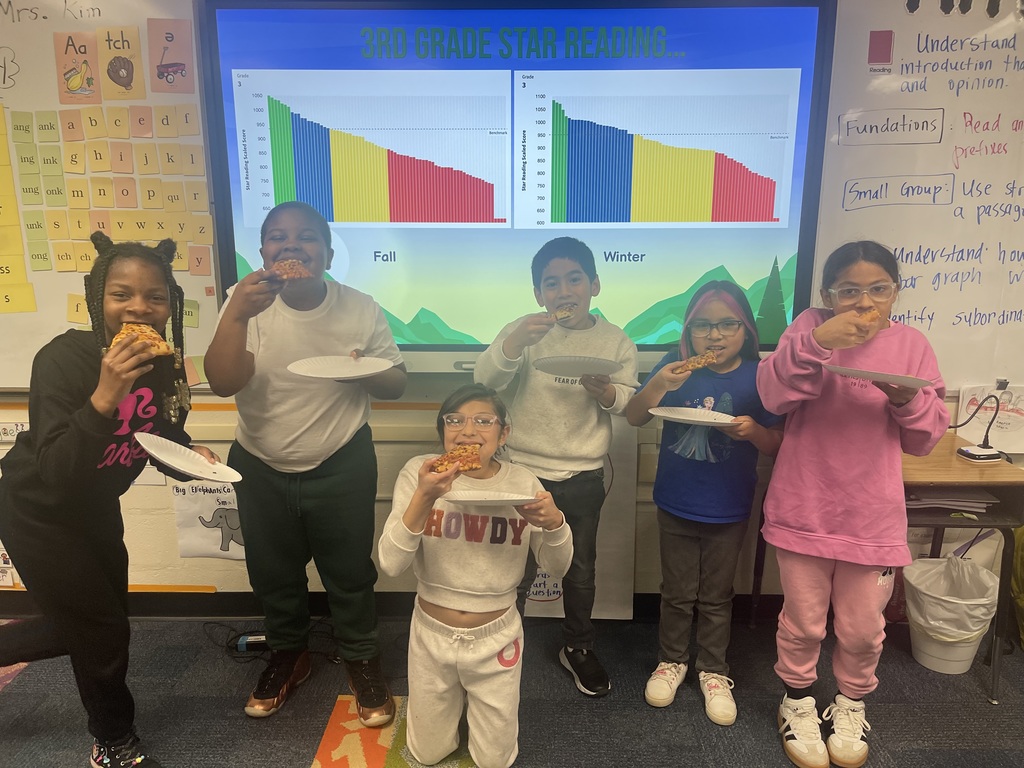 3rd Grade students had a pizza party to celebrate growth on STAR Assessments. 