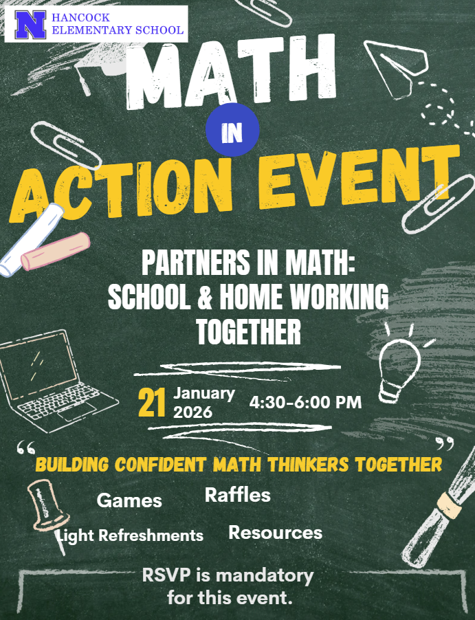 A flyer for Math in Action Workshop