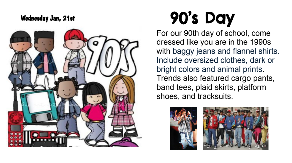 A flyer about the 90th day of school