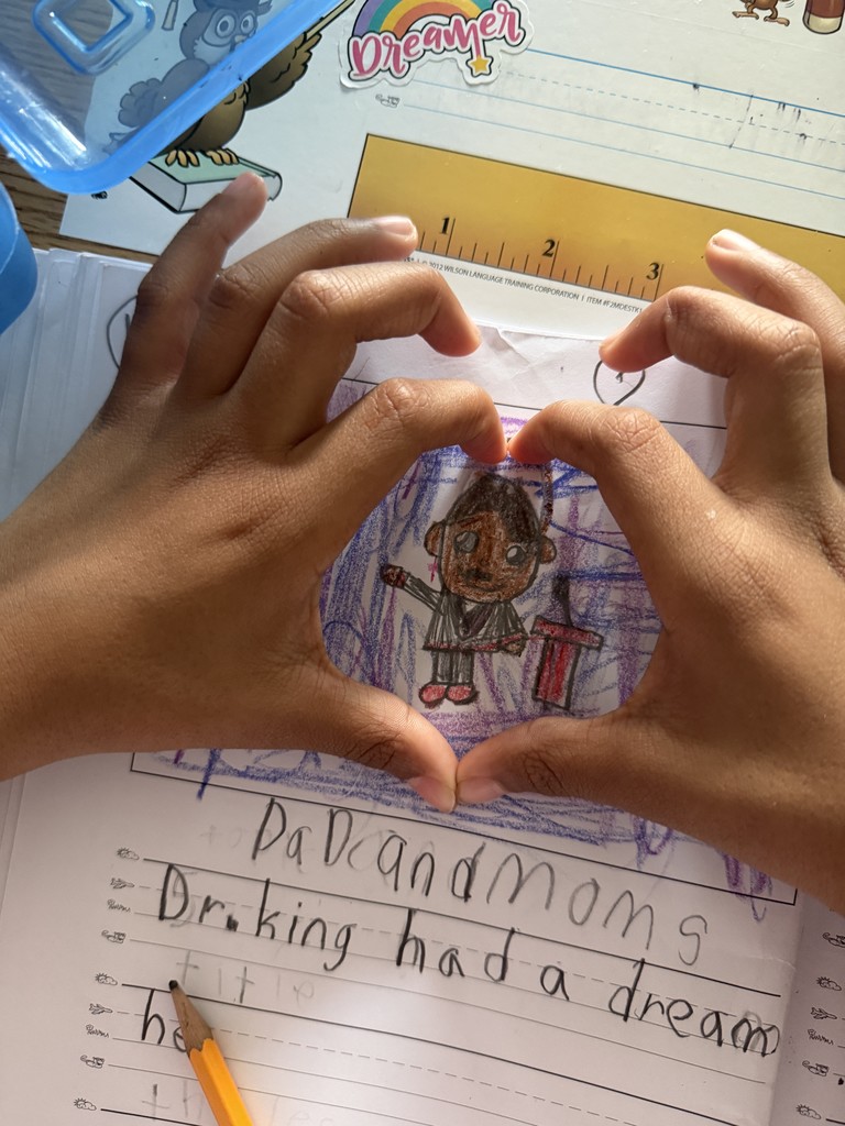First graders learned and wrote about Dr. Martin Luther King, Jr.