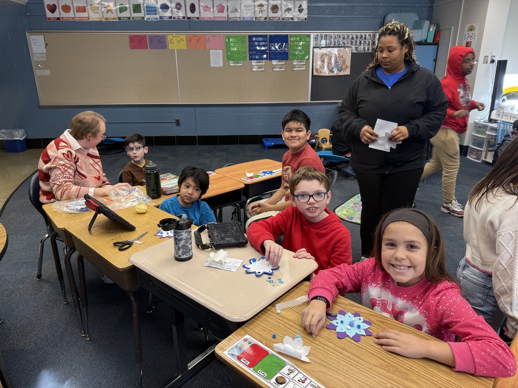 Best buddies made snowflakes together.