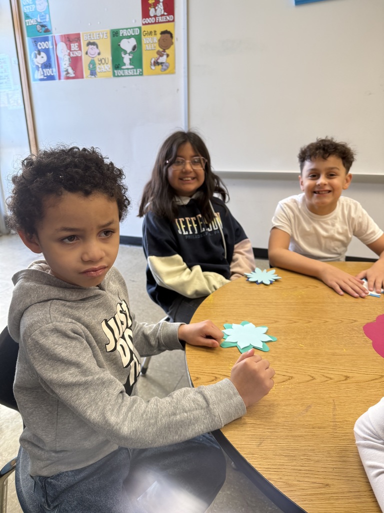 Best buddies made snowflakes together.