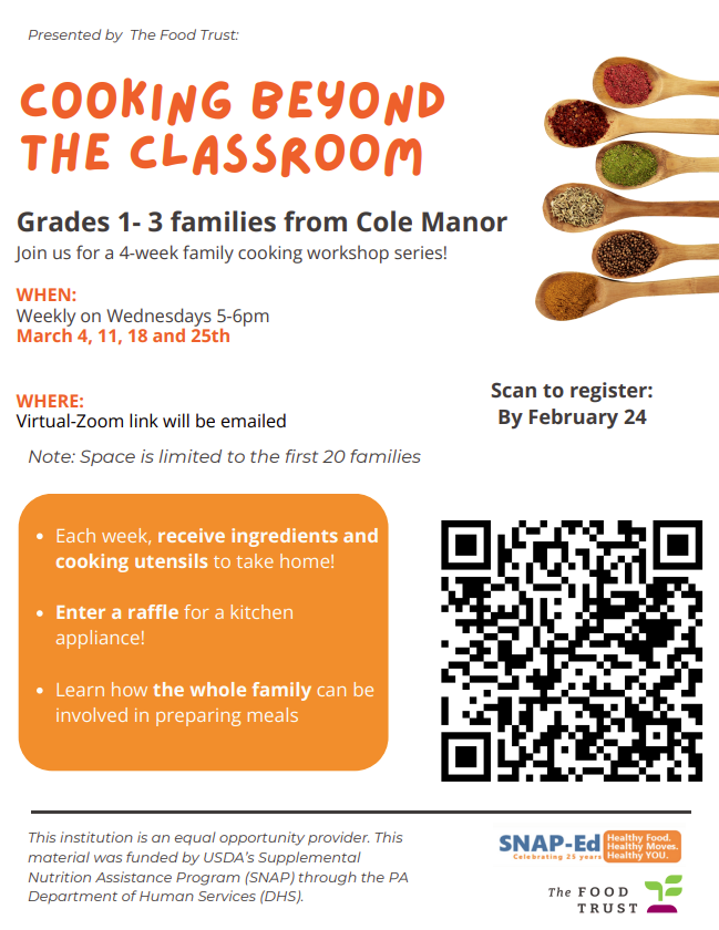 Cooking Beyond the Classroom Flyer