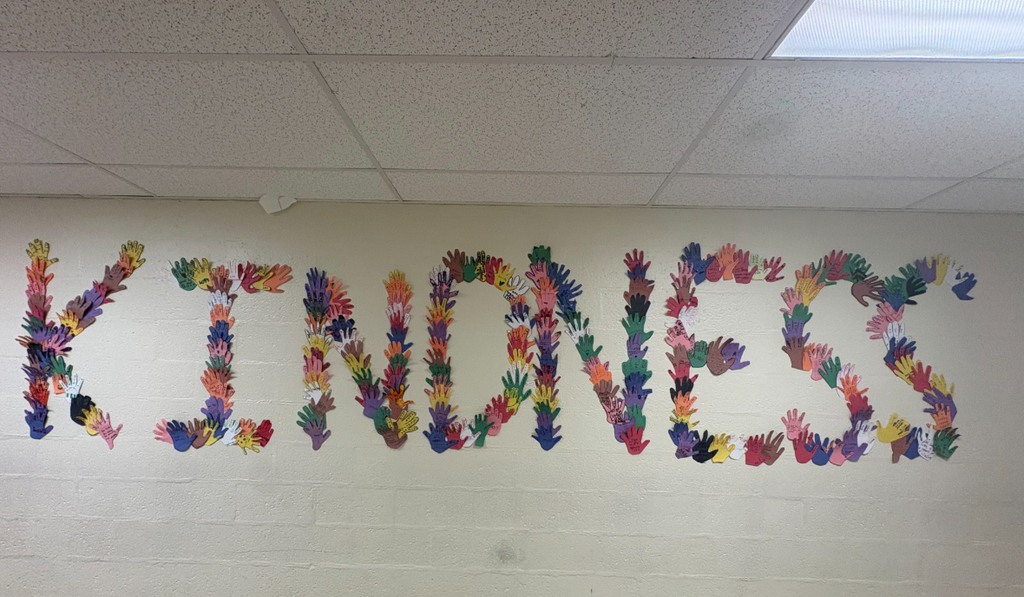 The hands that students made to help remind us that when we choose caring words and actions, we can work together to create a stronger, loving commuity