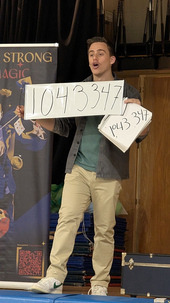 The magician on stage