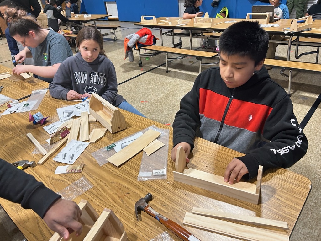 Students working at Scouts