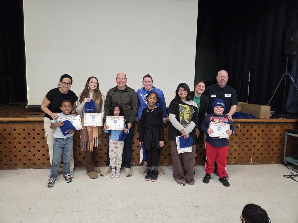 January Golden Jaguars from the Special Area Teachers and Mr. Donovan, Marshall Street's Custodian.