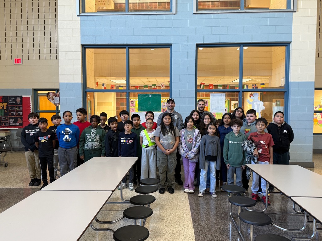 Some of the 4th Graders with the West Norriton Police Officers.