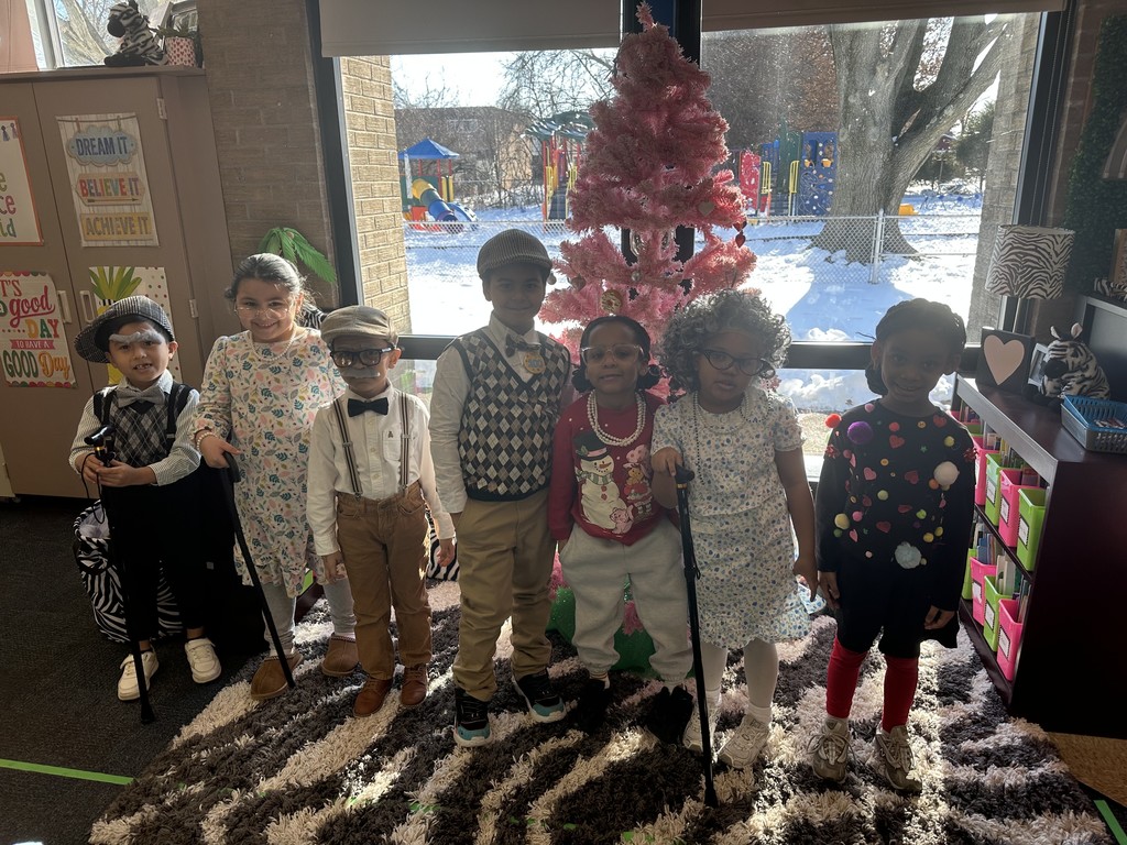 Students dressed up to celebrate the 100th Day of School.