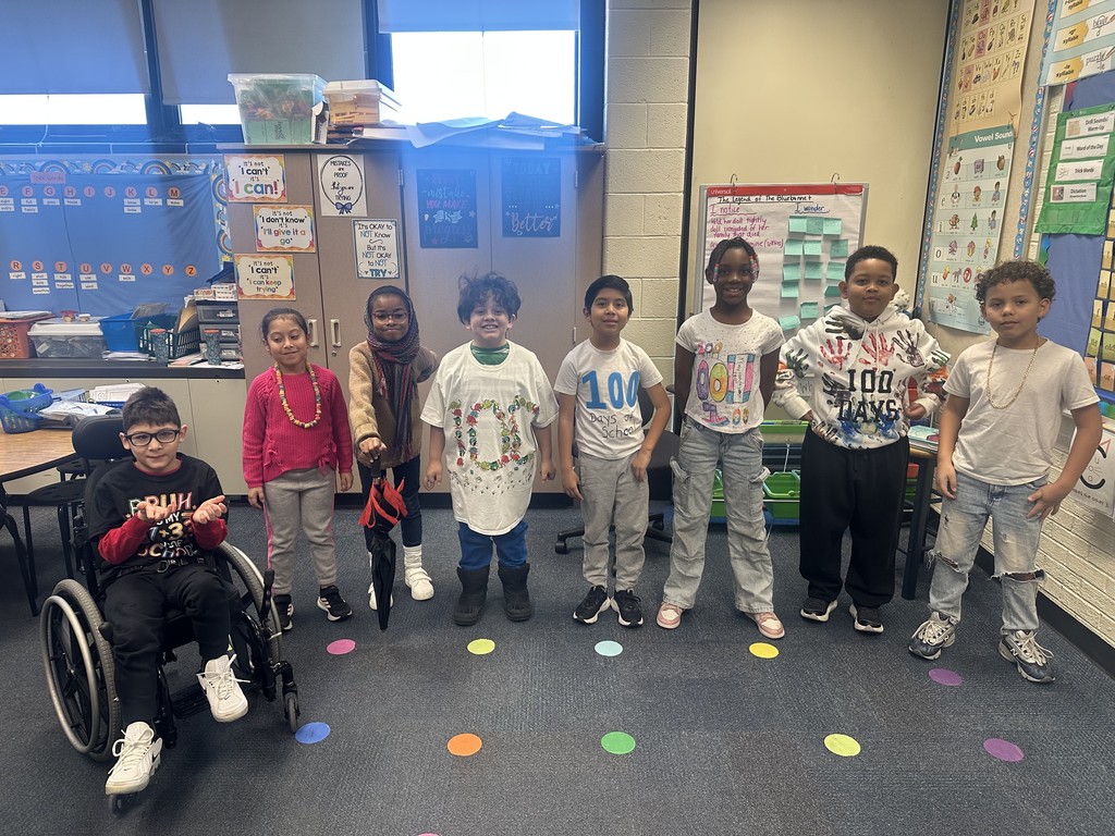 Students dressed up to celebrate the 100th Day of School.