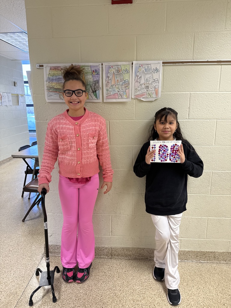 Students dressed up to celebrate the 100th Day of School.