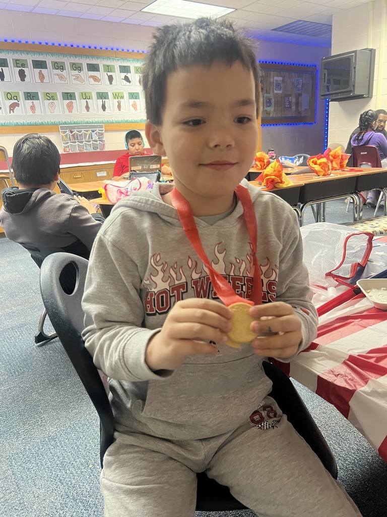 Students participating in Winter Olympic Games.